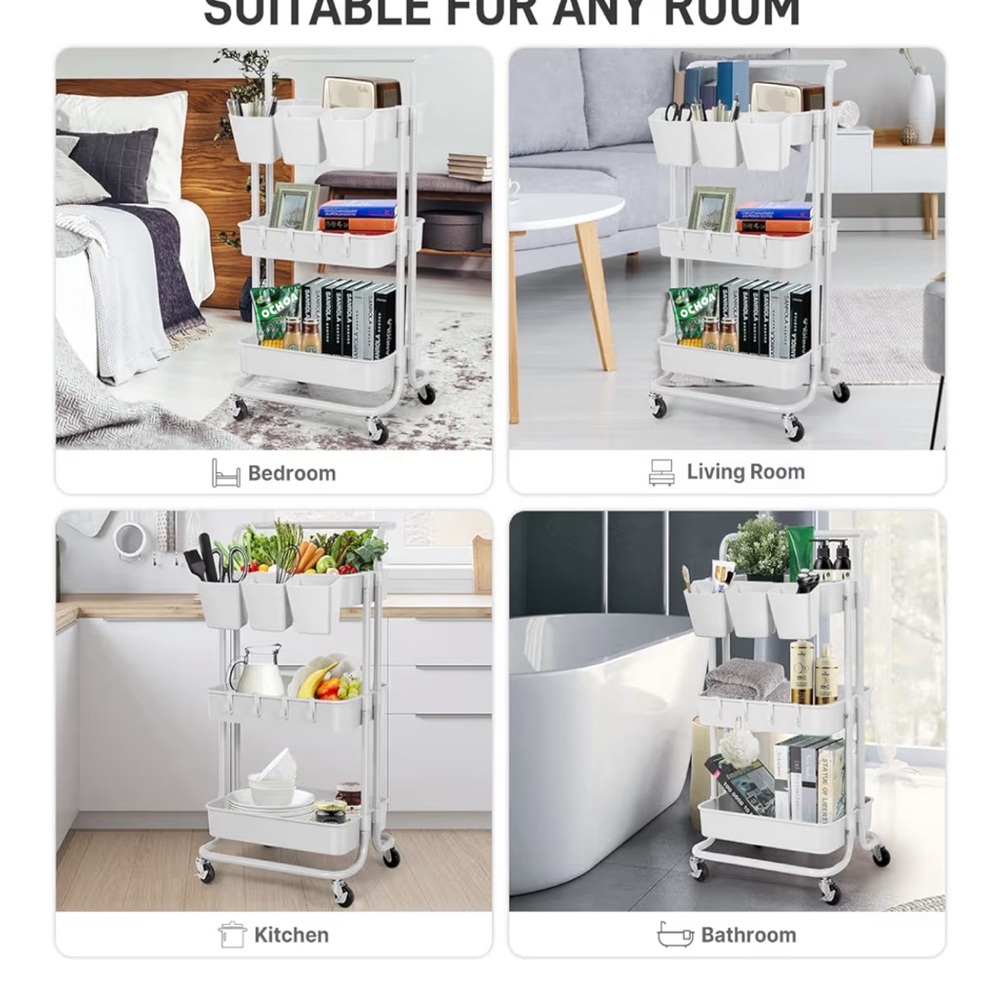 Brand New Rolling Cart Accessory Holders (5)